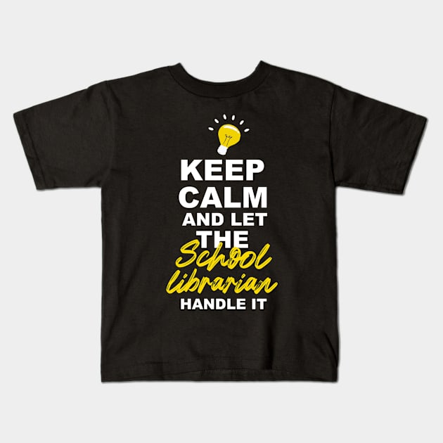 School Librarian Day Kids T-Shirt by TheBestHumorApparel